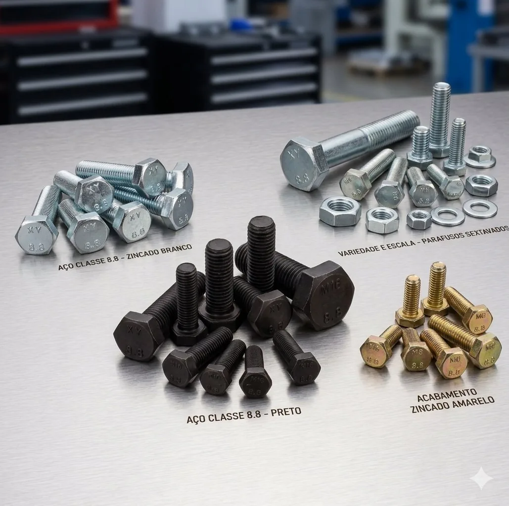 Diferença entre parafuso métrico e polegadas